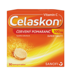 CELASKON 500 mg červený pomaranč 30 šumivých  tabliet