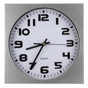 Nástenné hodiny MPM, 2500.7000 - strieborná/biela, 26cm