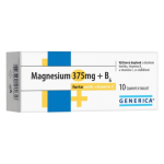 GENERICA Magnesium 375 mg + B6 forte s vitamínom C 10 šumivých tabliet