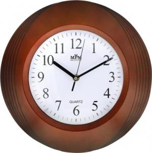 Nástenné hodiny MPM, 2811.52 - hnedá tmavá, 30cm