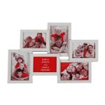 Biely multirám na 6 fotiek, 46cm