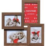 Hnedý multirám na 4 fotky, LB, 32x30cm