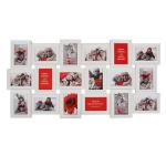 Biely fotorám na 18 fotiek, 102cm