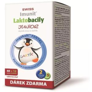 SWISS Imunit lactobacily junior + vitamín D3 60 tabliet + 12 ZADARMO