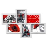 Biely multirám na 6 fotiek, 49cm