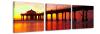 3 dielne obrazové hodiny, Sunset, 35x105cm