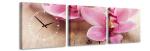 3 dielne obrazové hodiny, Pink, 35x105cm