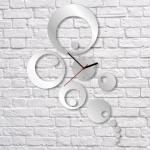 Nalepovacie nástenné hodiny, Kruhy Peafowl, 35x52cm