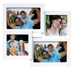 Multirám Quadro na 4 fotky, biely
