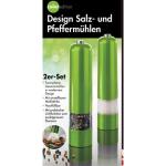 Elektrický mlynček na korenie a soľ zelený, sada 2ks