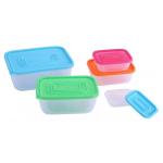 10-dielná sada dóz / úložné boxy s vrchnákmi, Quant, farebná