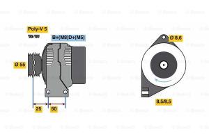 BOSCH Alternátor 0986049540