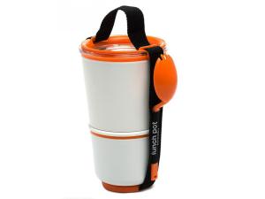 BLACK-BLUM Lunch Pot, biely / oranžový