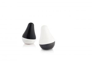 Dvojica mlynčekov na soľ / korenie FINUM Switch My Look ™, čierny / biely
