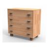 Pevná masívna komoda K4Z, BUK prírodný