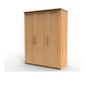 Luxusná masívna skriňa Petra - P3DDD, BUK prírodný