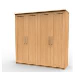 Praktická skriňa z masívu Petra - P4DDDD, BUK prírodný