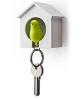 Vešiačik na kľúče Qualy Sparrow, biela búdka / zelený vtáčik
