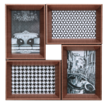 Plastový multifotorám pre 4 fotky 10x15cm, medená