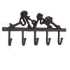 Kovový nástenný vešiak hnedý, Clayre & Eff, 25cm