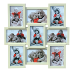 Plastový fotorám pre 9 fotiek 10x15 krémový, 45x45cm