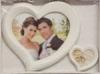 Fotorámik na 2 fotky biely, Srdce, 25x18cm