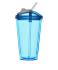 Pohár so slamkou SAGAFORM Fresh Smoothie Mug, 450ml, modrý