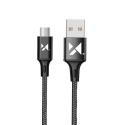 Dátový kábel Wozinsky WUC-M2B micro USB 2,4A 2m čierny