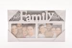 Fotorám na 2 fotky, Family biely, 32x18cm