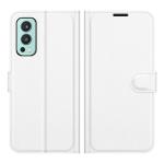 Peňaženkové puzdro Litchi biele – OnePlus Nord 2 5G