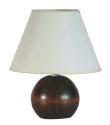 Stolná lampa Sandria drevo-guľa tmavé drevo