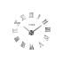 3D Nalepovacie hodiny DIY Clock Roma C2, strieborné 90-130cm