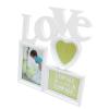 Fotorám Love na 3 fotky, biely, 37x33cm
