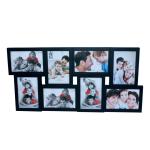 Fotorám na 8 fotiek Q65, čierny, 58x28cm