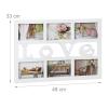 Fotorám Love na 6 fotiek, biely, gm 2432, 48x33cm