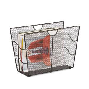 Stojan na noviny a časopisy, kovový čierny RD2510