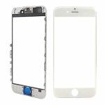 Oleofóbne náhradné biele predné sklo s rámom na iPhone 6 Plus