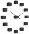 Dizajnové nástenné nalepovacie hodiny Future Time FT3000BK Cubic black