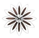 Drevené strieborné hodiny LAVVU CRYSTAL Flower LCT1110, 50cm