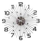 Nástenné hodiny LAVVU LCT1151 CRYSTAL Sun Antracitové, 49 cm