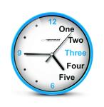 Nástenné hodiny ESPA PRA014B, modré 20cm