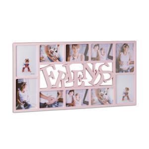 Fotorám Friends na 10 fotiek rd1862, ružový, 72x36cm