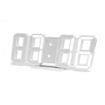 Hodiny s budíkom Balvi Digital M, biele 27cm