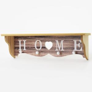 Drevený vešiak s poličkou, flo0101, 40cm