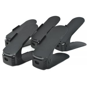 Plastový organizér na topánky - čierny, sada 5ks