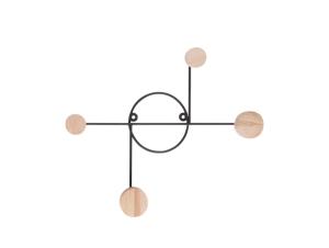 Nástenný vešiak Universe, Black, PT3413, 40cm