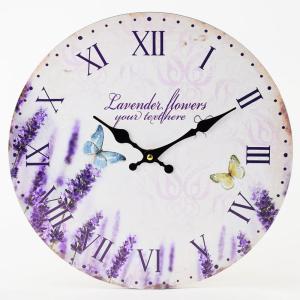 Nástenné hodiny, Flor0138, Lavender, 34cm