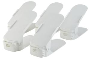 Plastový organizér na topánky - biely, sada 5ks