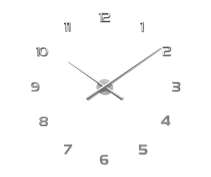 Nalepovacie hodiny LAVVU 3D STICKER Silver Numerals LCT1171