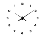 Nalepovacie hodiny LAVVU 3D STICKER Black Numerals LCT1170